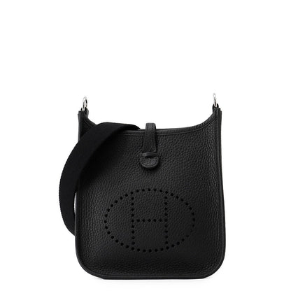 HERMES Evelyne Long Black Taurillon Clemence Size TPM