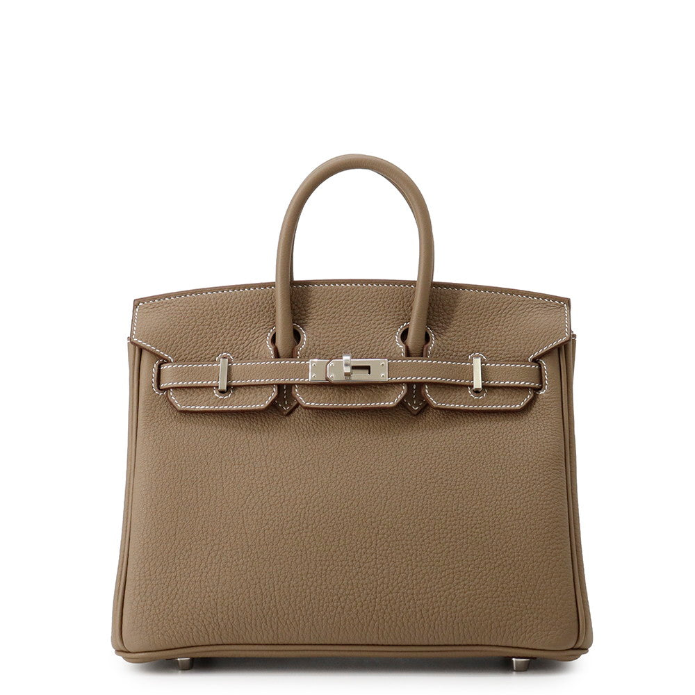 HERMES Birkin Etoupe Togo Leather Size 25