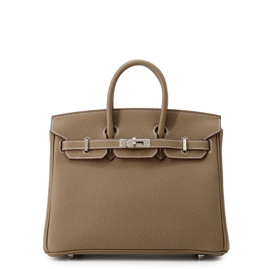 HERMES Birkin Etoupe Togo Leather Size 25