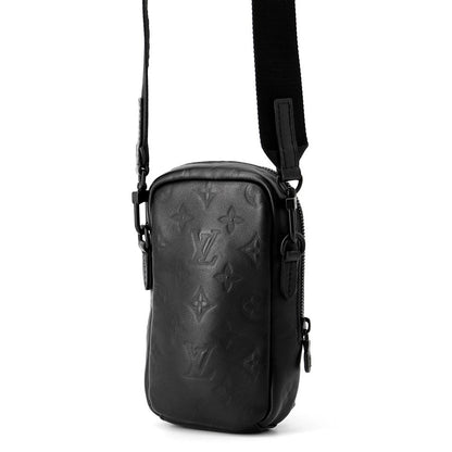 LOUIS VUITTON Double phone pouch NoirM81313 Monogram Shadow