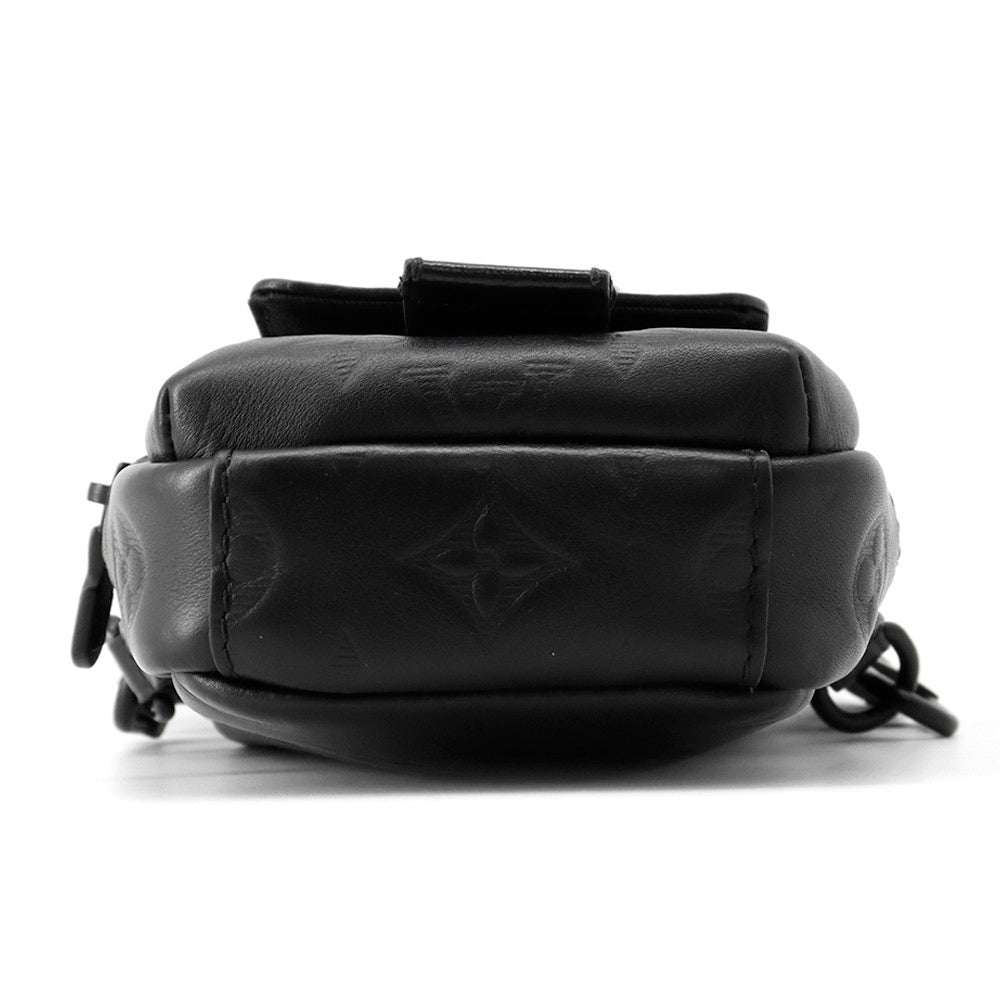 LOUIS VUITTON Double phone pouch NoirM81313 Monogram Shadow