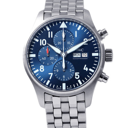 IWC Pilot's Watch Chronograph Petit Prince W43mm Stainless Steel Blue DialIW377717