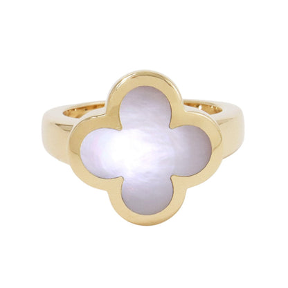 Van Cleef & Arpels Pure Alhambra Ring Size 51/#11VCARA35951/VCARA35900 18K Yellow Gold