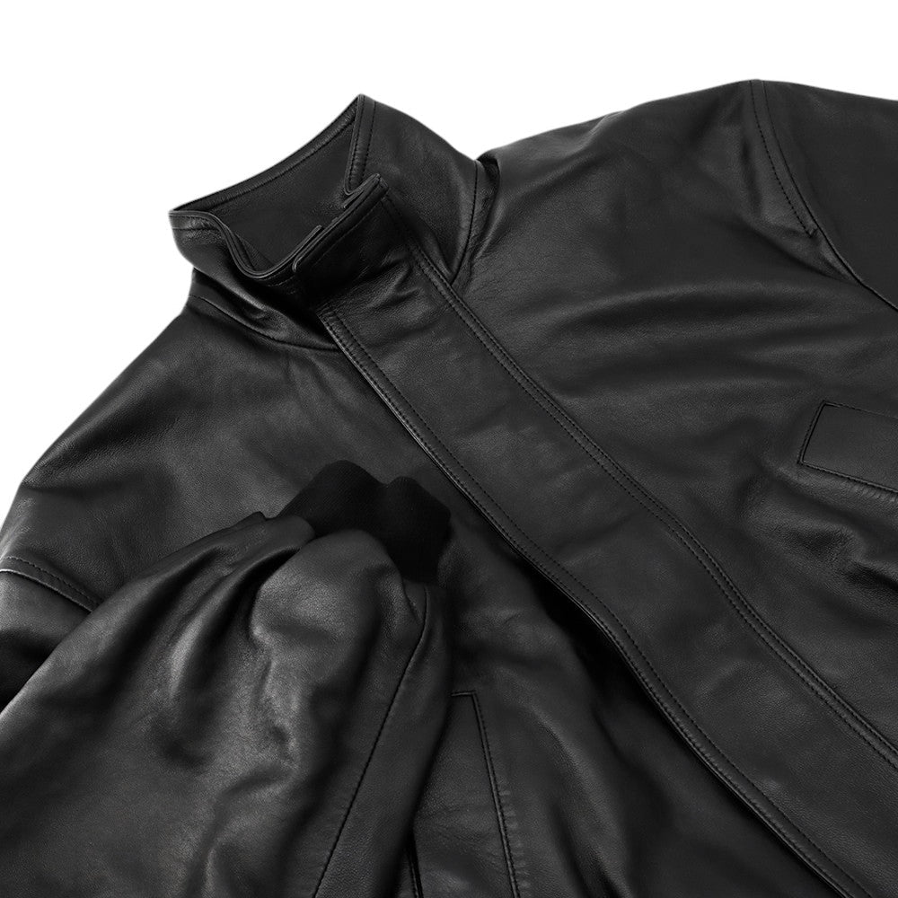 BALENCIAGA Leather Jacket Size XS Black851025 TSS02 1000 Semi-shiny grain sheepskin