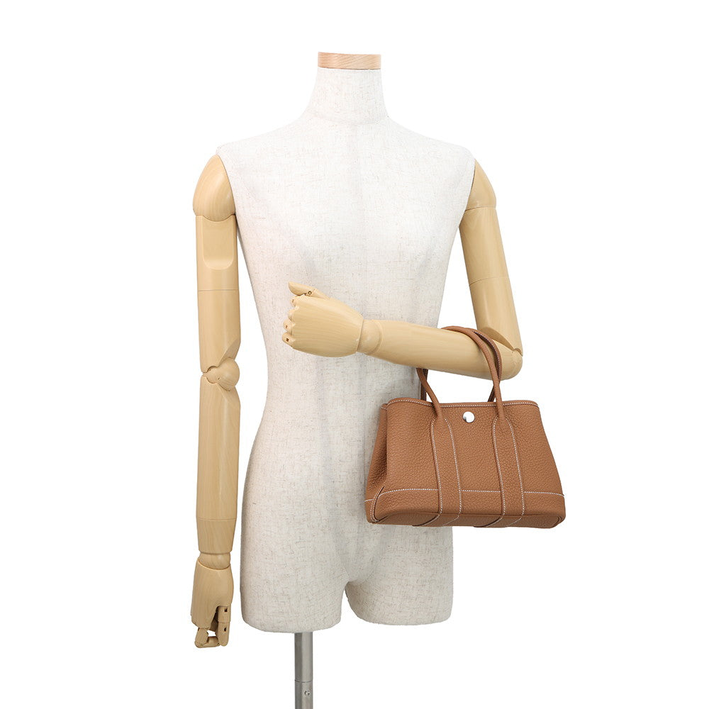 HERMES Neo Garden Gold Negonda Leather Size 23