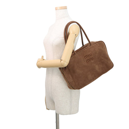 MIUMIU Bow Bag Cocoa Brown5BB117 suede Size 34