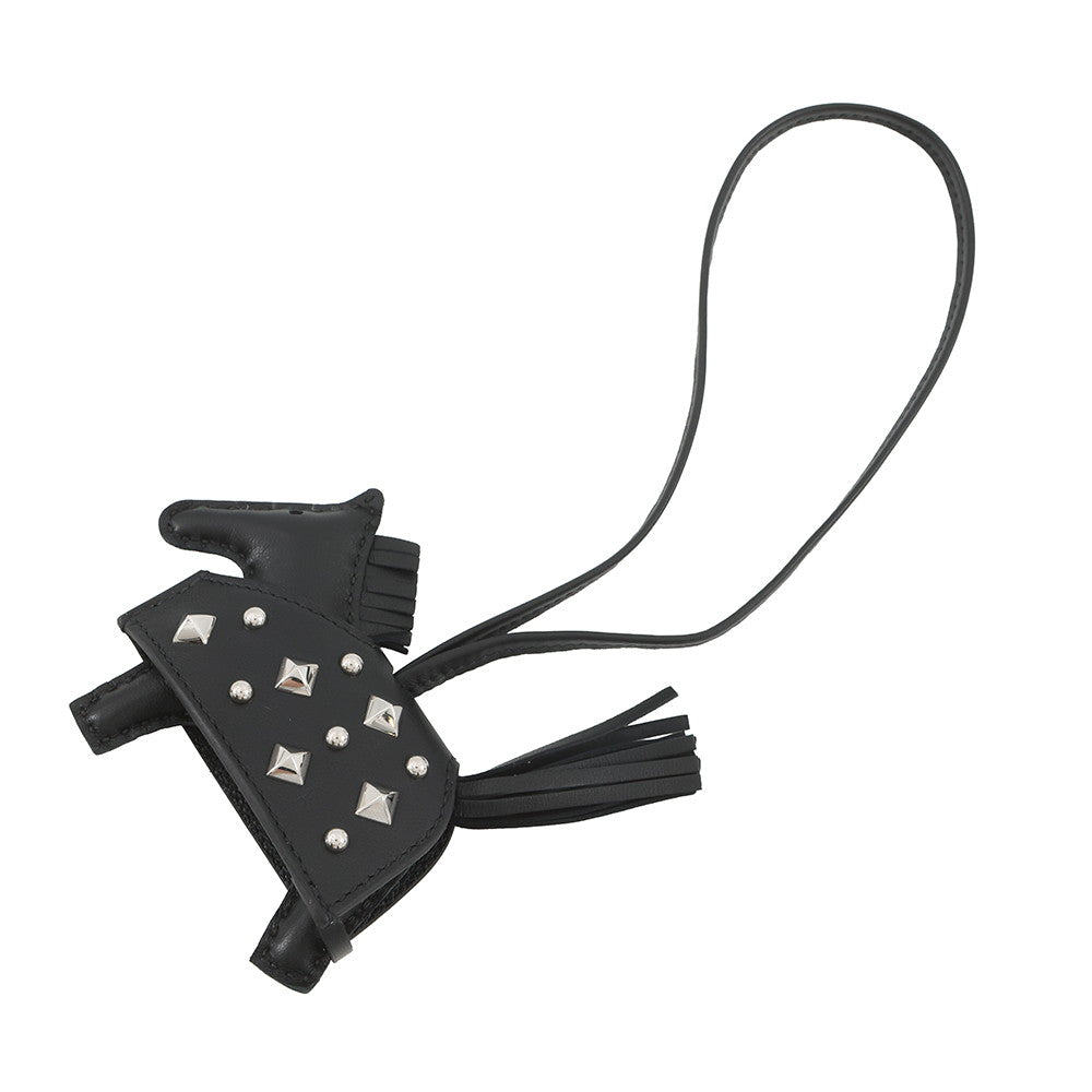 HERMES Rodeo Robeo Padlock Black Lambskin