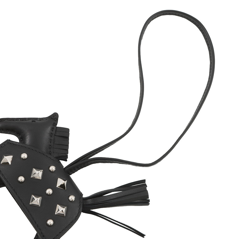HERMES Rodeo Robeo Padlock Black Lambskin