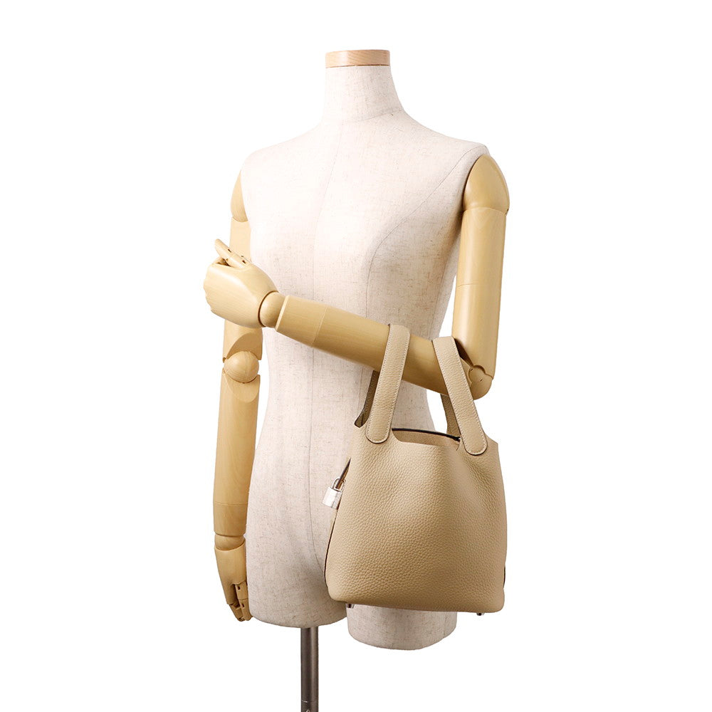 HERMES Picotin Lock Trench Taurillon Clemence Size PM