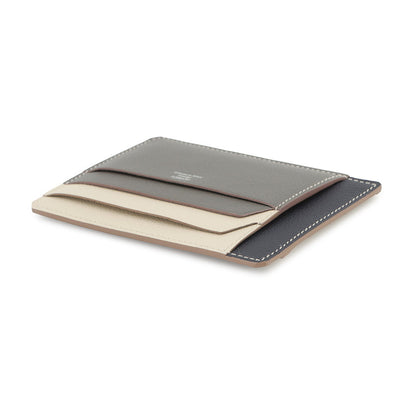 HERMES City 8CC Card Case Gris Meyer/Beton/Blue Nuit Evercolor