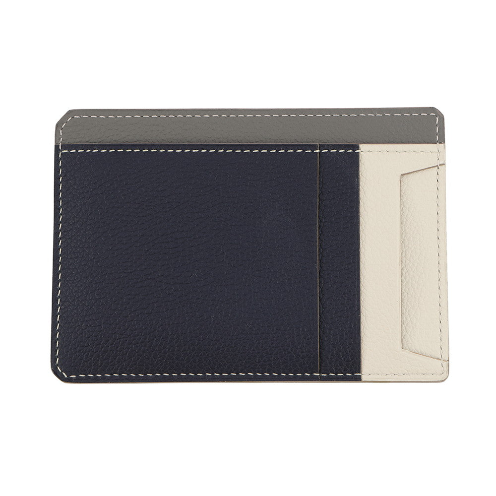 HERMES City 8CC Card Case Gris Meyer/Beton/Blue Nuit Evercolor