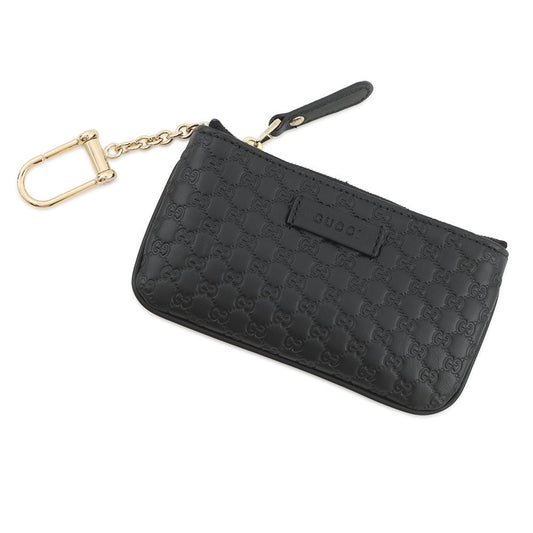 GUCCI MicroGuccissima Key Ring Coin purse Black544248 203887 Leather