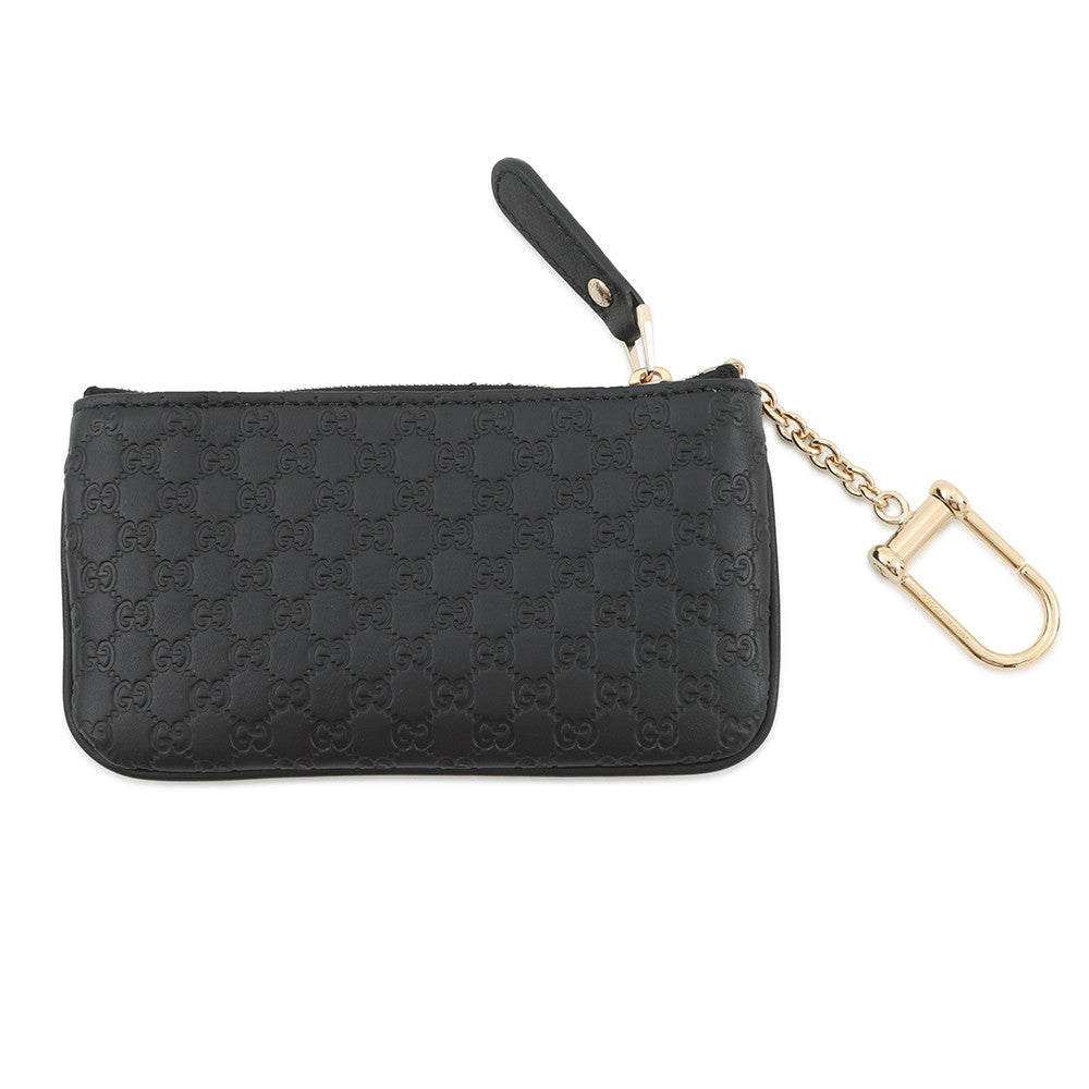 GUCCI MicroGuccissima Key Ring Coin purse Black544248 203887 Leather