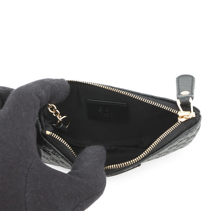 GUCCI MicroGuccissima Key Ring Coin purse Black544248 203887 Leather