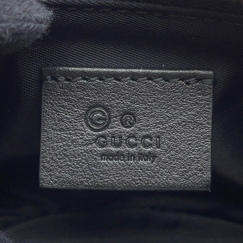 GUCCI MicroGuccissima Key Ring Coin purse Black544248 203887 Leather