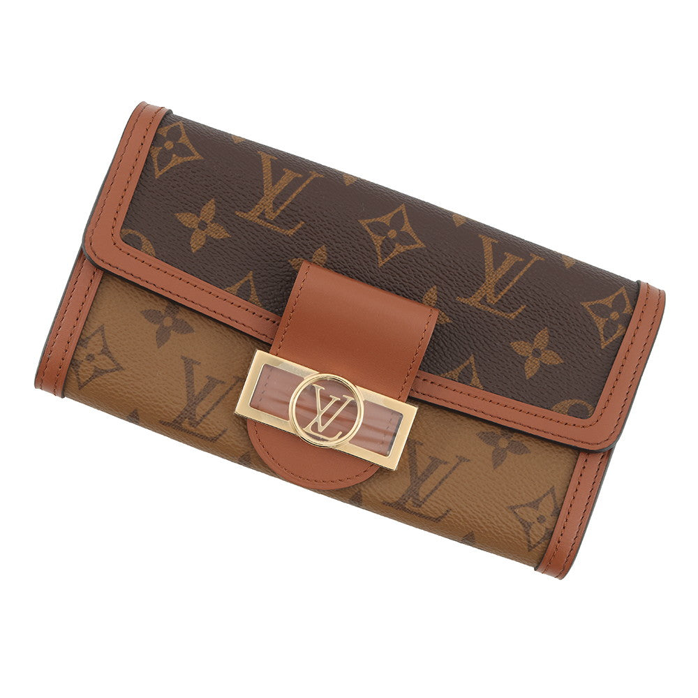 LOUIS VUITTON Portefeuille Sarah Dauphine NoirM46645 Monogram/Monogram Reverse Canvas