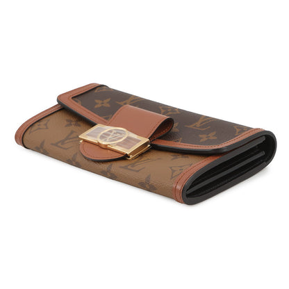 LOUIS VUITTON Portefeuille Sarah Dauphine NoirM46645 Monogram/Monogram Reverse Canvas