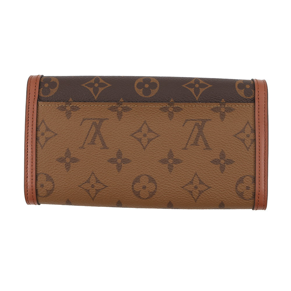 LOUIS VUITTON Portefeuille Sarah Dauphine NoirM46645 Monogram/Monogram Reverse Canvas