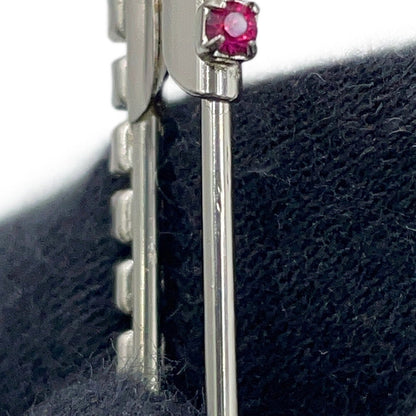 CHANEL CC Logo Rhinestone Brooch Pink/Silver Gold Plated Rhinestone