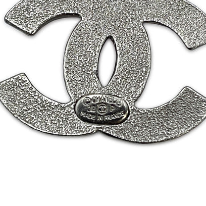 CHANEL CC Logo Rhinestone Brooch Pink/Silver Gold Plated Rhinestone