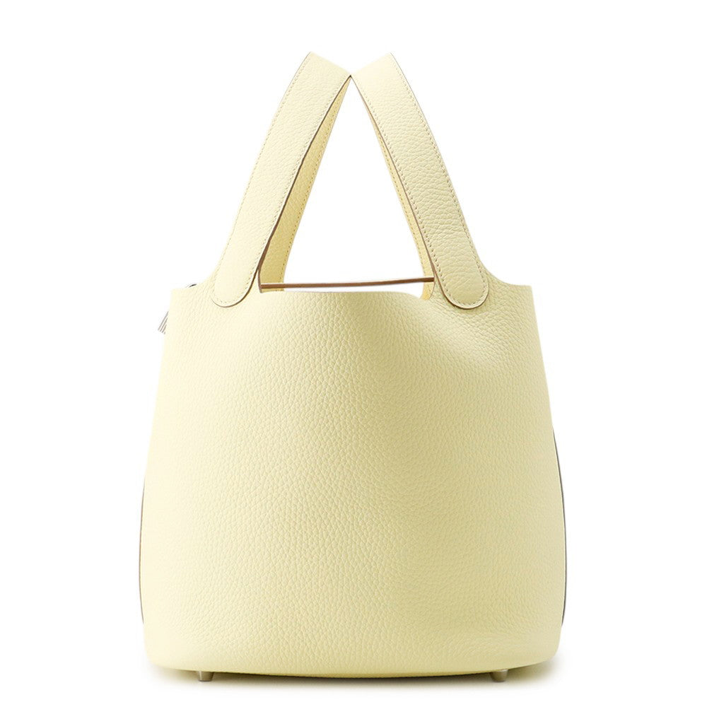 HERMES Picotin Lock Jaune Milton Taurillon Clemence Size MM