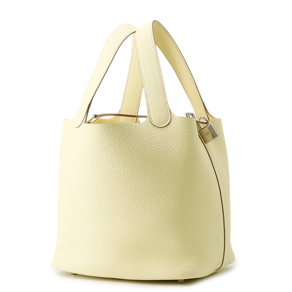 HERMES Picotin Lock Jaune Milton Taurillon Clemence Size MM