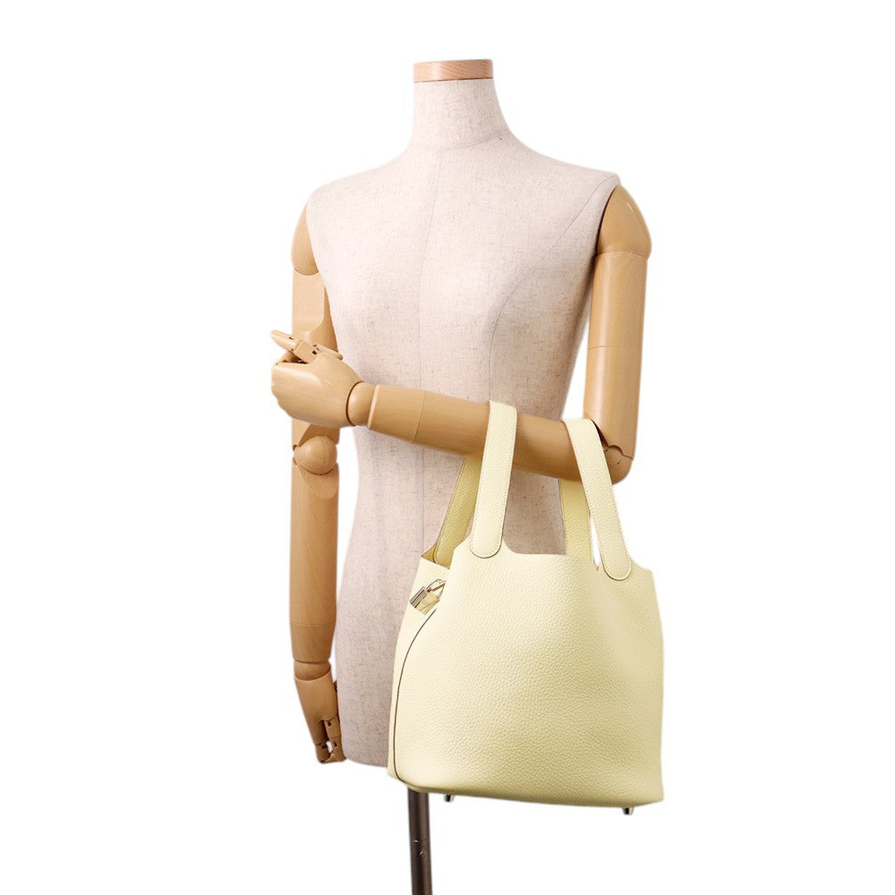 HERMES Picotin Lock Jaune Milton Taurillon Clemence Size MM