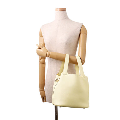 HERMES Picotin Lock Jaune Milton Taurillon Clemence Size MM
