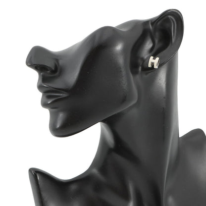 HERMES Pop Ash Earrings Size Mini White Gold Plated Lacquer
