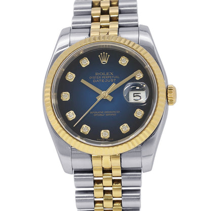 ROLEX Datejust W36mm Stainless Steel K18YG Blue Gradation Dial116233G