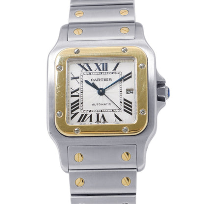 CARTIER Santos Galve LM H41mm×W29mm Stainless Steel YG Silver DialW20058C4