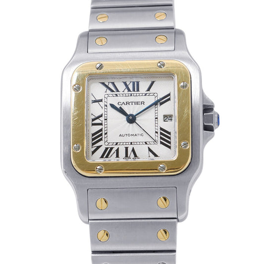 CARTIER Santos Galve LM H41mm×W29mm Stainless Steel YG Silver DialW20058C4