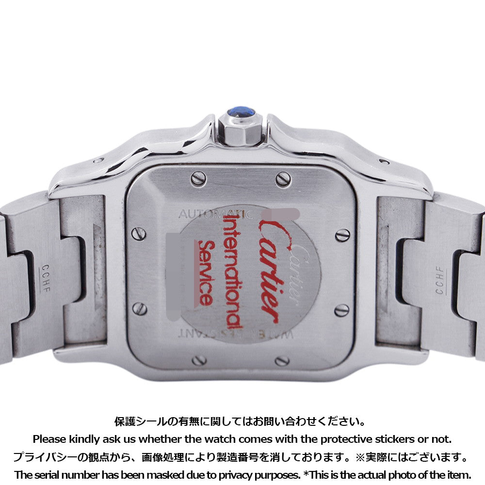 CARTIER Santos Galve LM H41mm×W29mm Stainless Steel YG Silver DialW20058C4