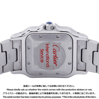 CARTIER Santos Galve LM H41mm×W29mm Stainless Steel YG Silver DialW20058C4