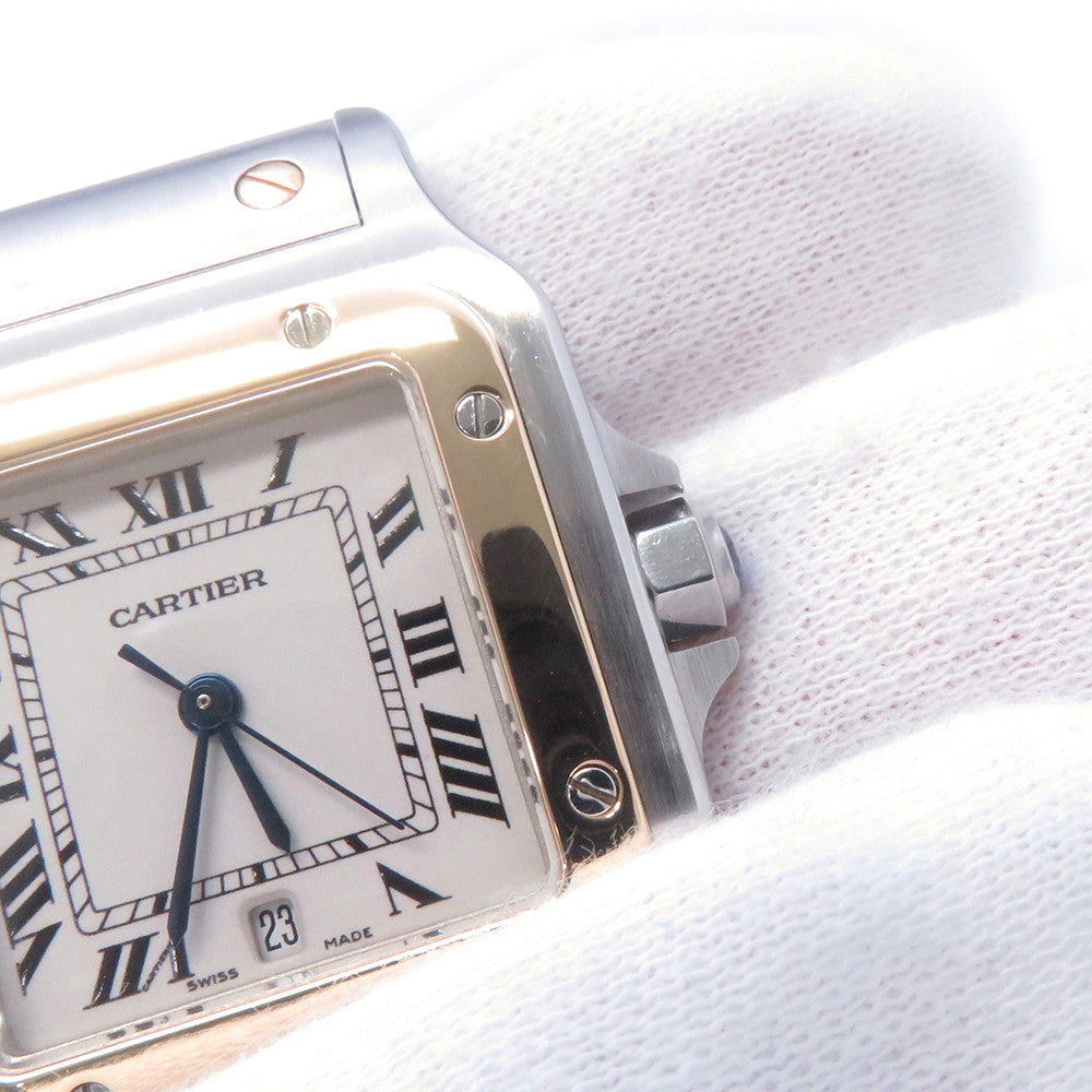 CARTIER Santos Galve LM H41mm×W29mm Stainless Steel 18KYG White DialW20011C4