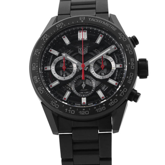TAG HEUER Carrera Caliber Heuer 02 Chronograph W45mm Stainless Steel Ceramic Skeleton/Black DialCBG2A90.BH0653