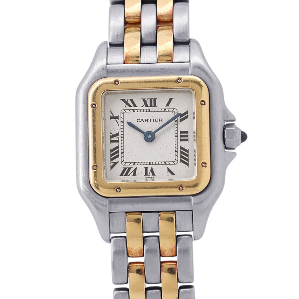 CARTIER PANTHERE SM 2 Row H30mm×W22mm Stainless Steel K18YG Ivory DialW25029B6