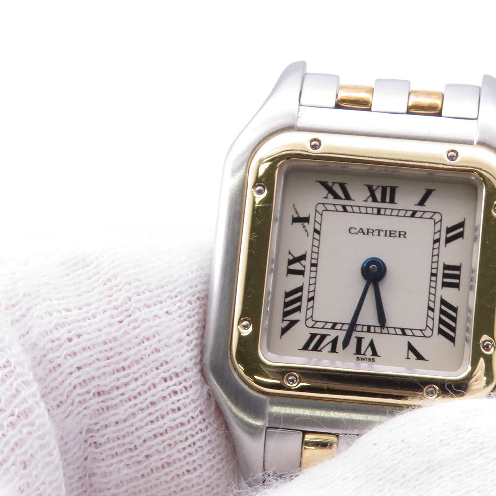 CARTIER PANTHERE SM 2 Row H30mm×W22mm Stainless Steel K18YG Ivory DialW25029B6
