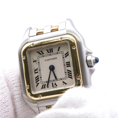 CARTIER PANTHERE SM 2 Row H30mm×W22mm Stainless Steel K18YG Ivory DialW25029B6