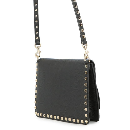 Valentino Garavani RockStudded Shoulder Bag BlackTW2B0E86YRK_0NO Leather Size Small