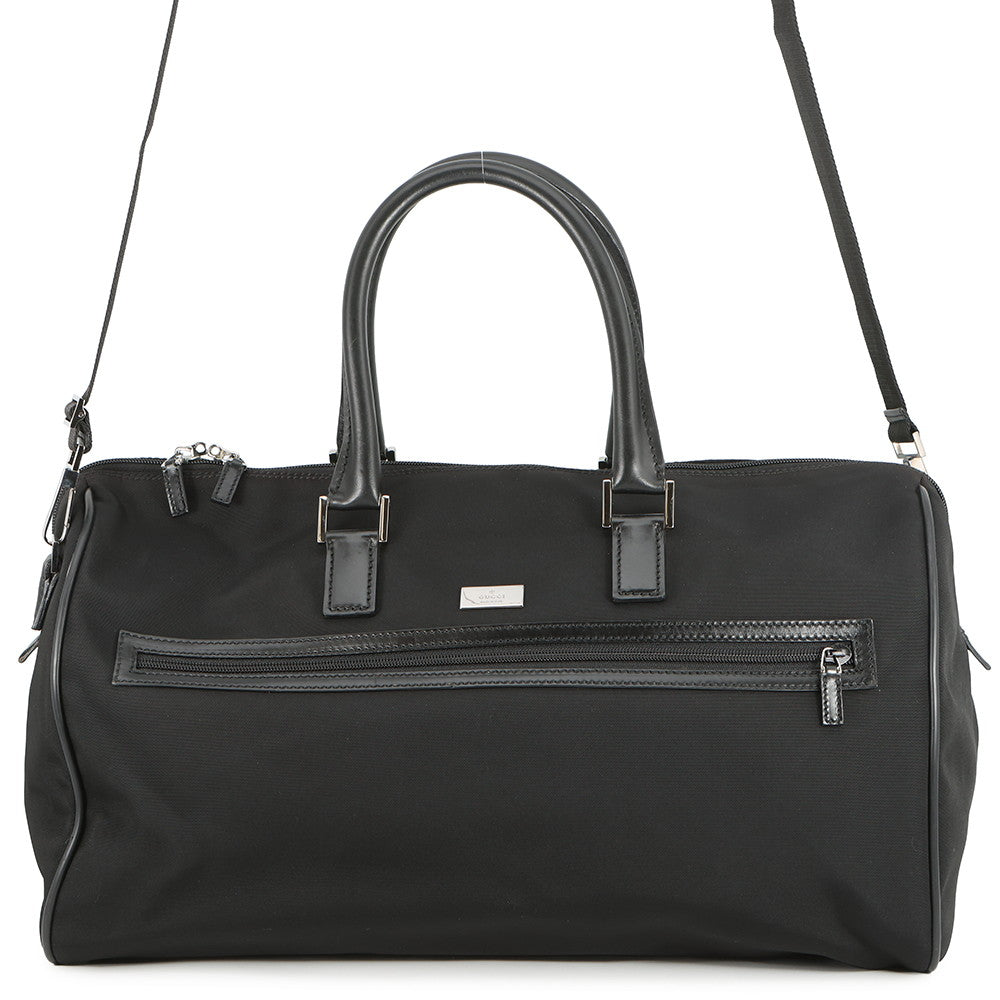 GUCCI 2WAYTravel Bag Black114674 Nylon Canvas Leather