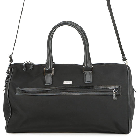 GUCCI 2WAYTravel Bag Black114674 Nylon Canvas Leather