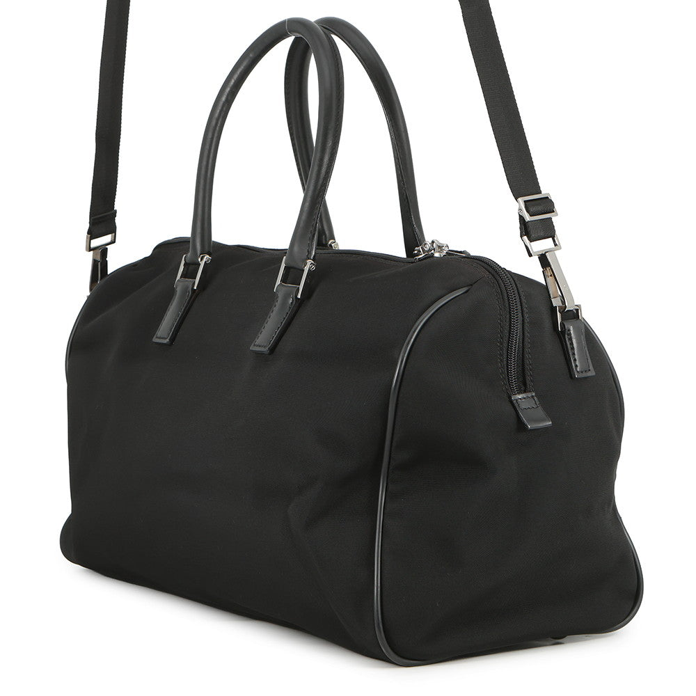 GUCCI 2WAYTravel Bag Black114674 Nylon Canvas Leather