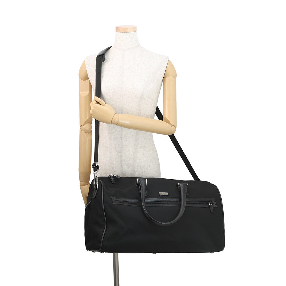 GUCCI 2WAYTravel Bag Black114674 Nylon Canvas Leather
