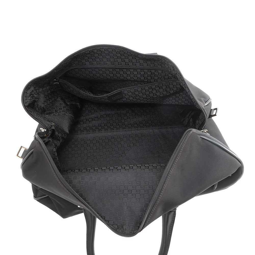 GUCCI 2WAYTravel Bag Black114674 Nylon Canvas Leather