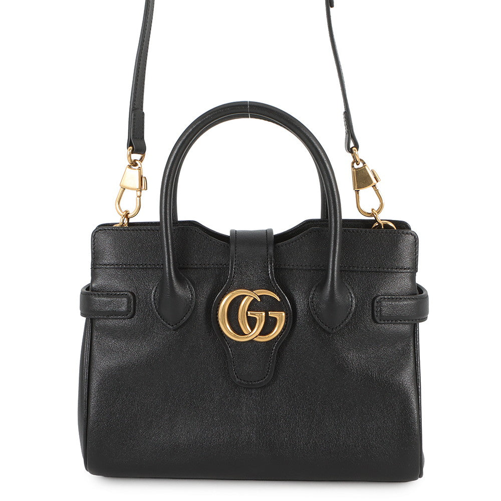 GUCCI 2WAYHandbag Black658450 498879 Leather