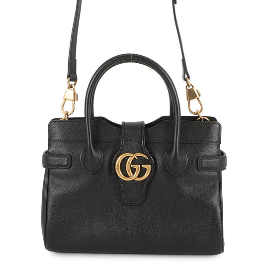 GUCCI 2WAYHandbag Black658450 498879 Leather