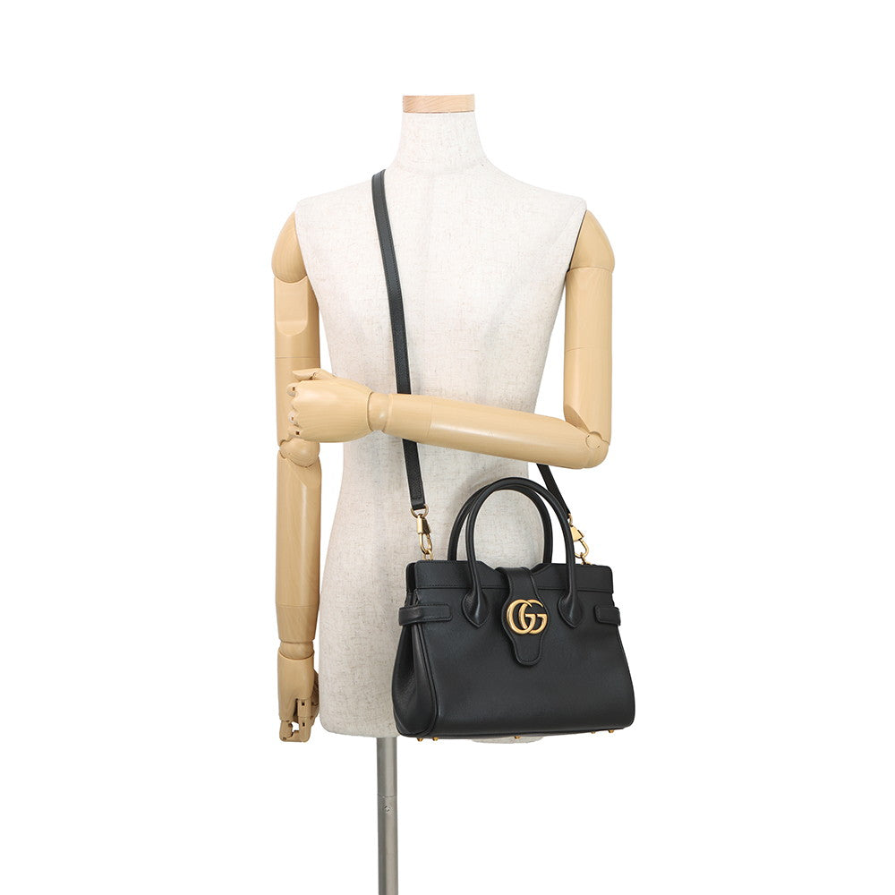 GUCCI 2WAYHandbag Black658450 498879 Leather