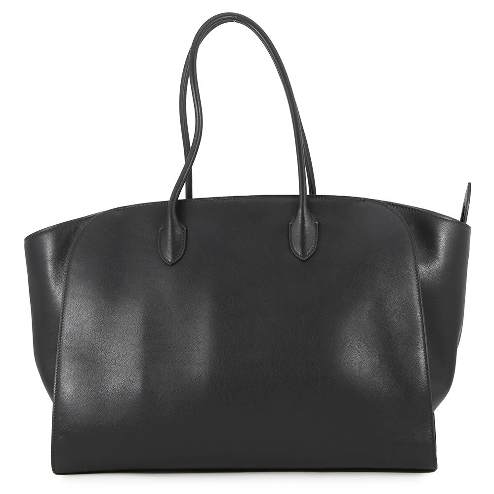 The Row Marlo Tote Bag Black Leather