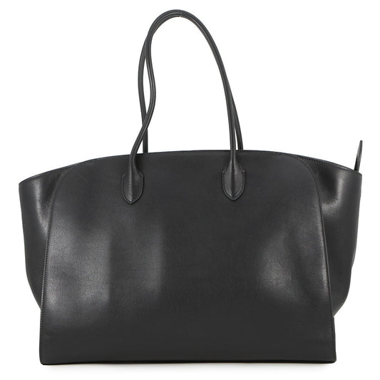 The Row Marlo Tote Bag Black Leather